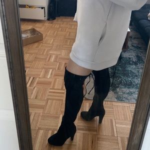 ZigiSoho Thigh high Black Suede Boots